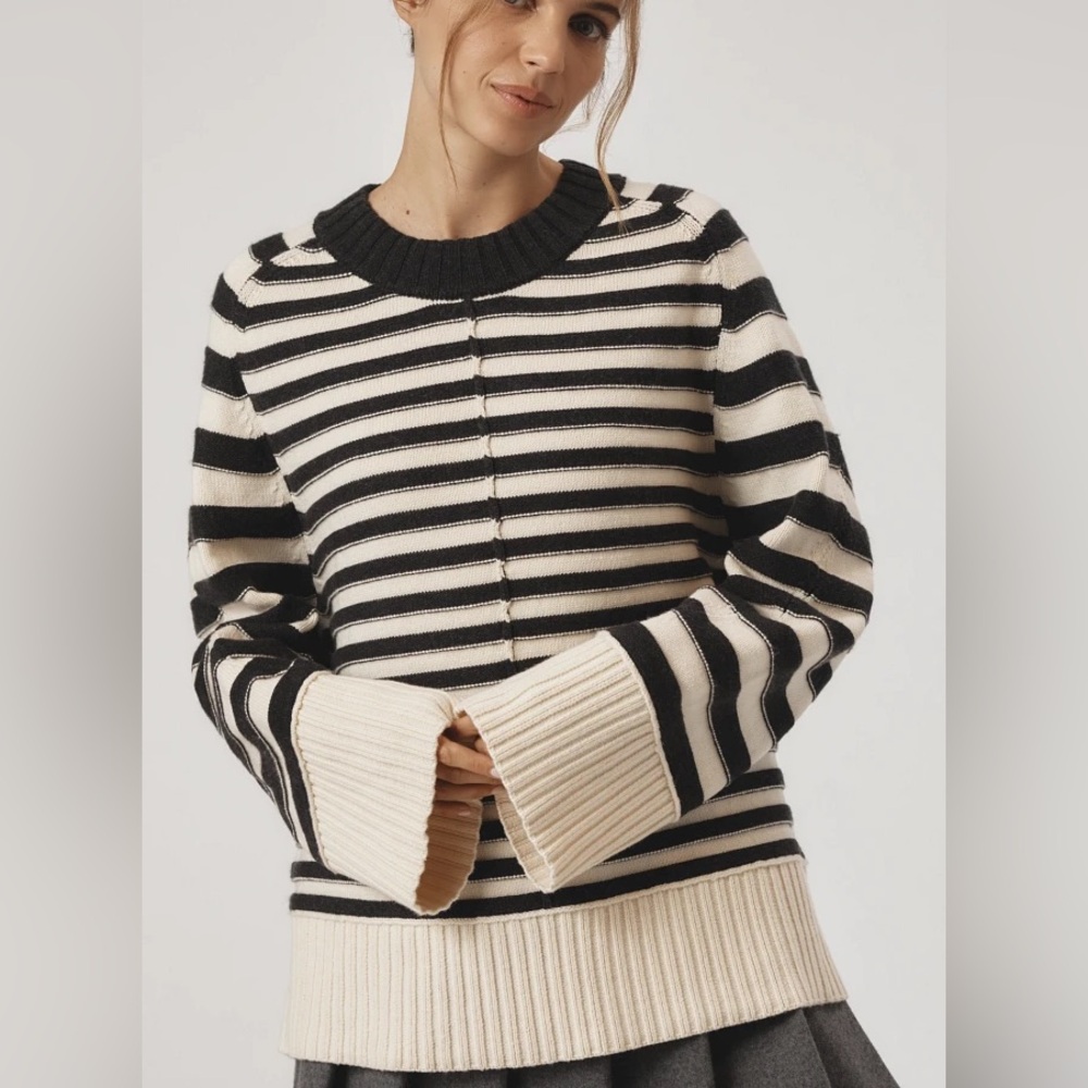 Maeve by Anthropologie The Chandler Crew-Neck Relaxed Pullover Sweater